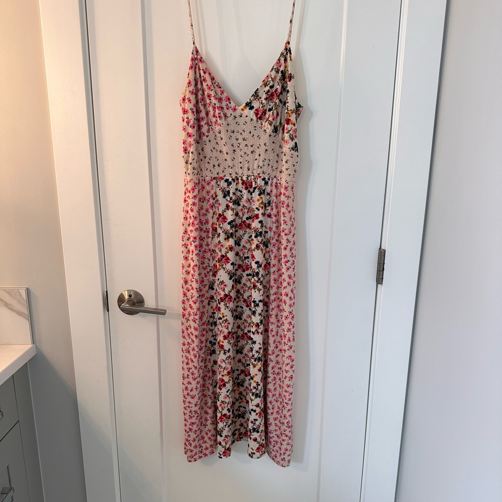 Zara Patchwork Floral Midi Length Dress